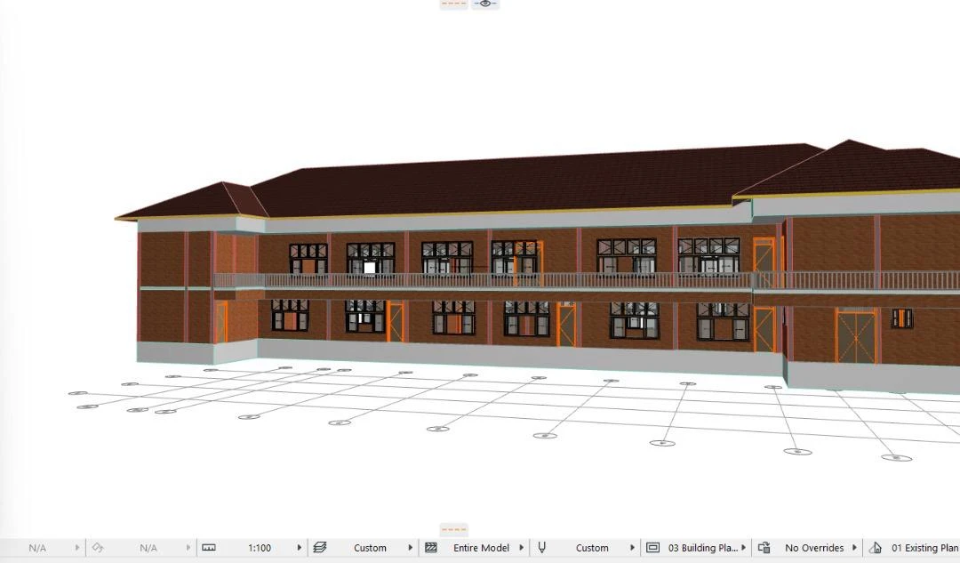 Architectural rendering of the new classroom block