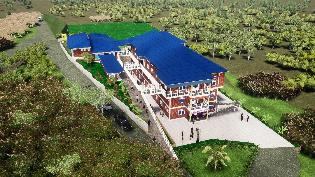 Architectural rendering of the future dining hall